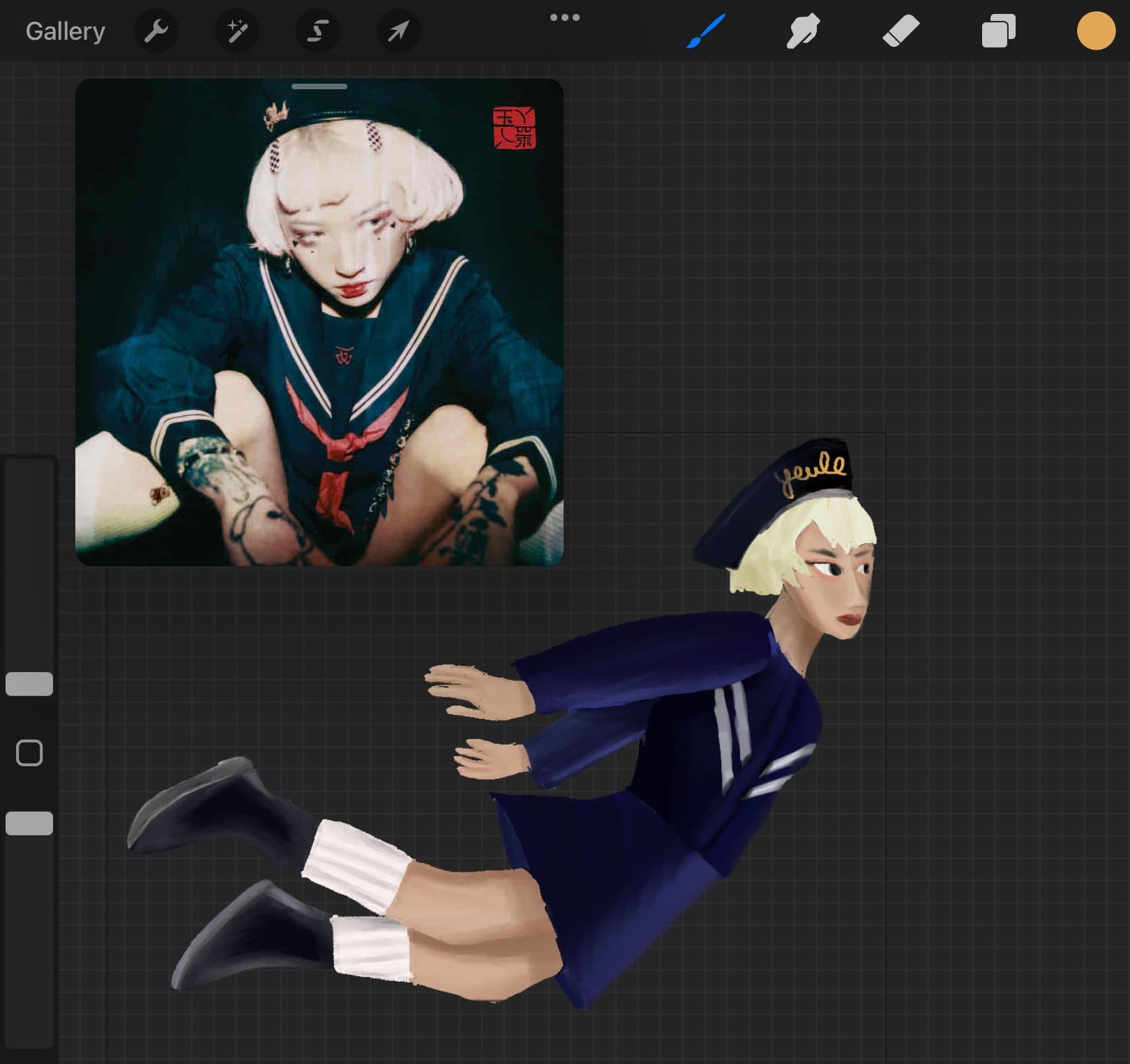 Initial sprite drawn in Procreate