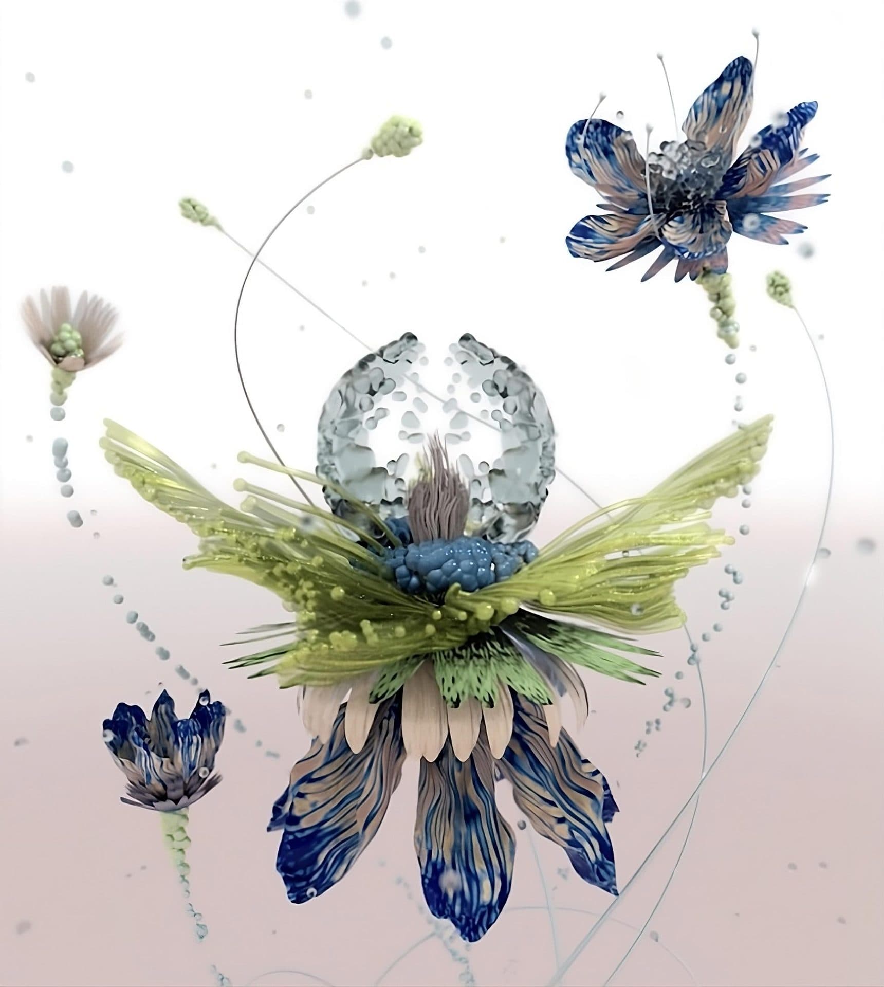 Initial flower render from Fischersund that the filter was built around.
