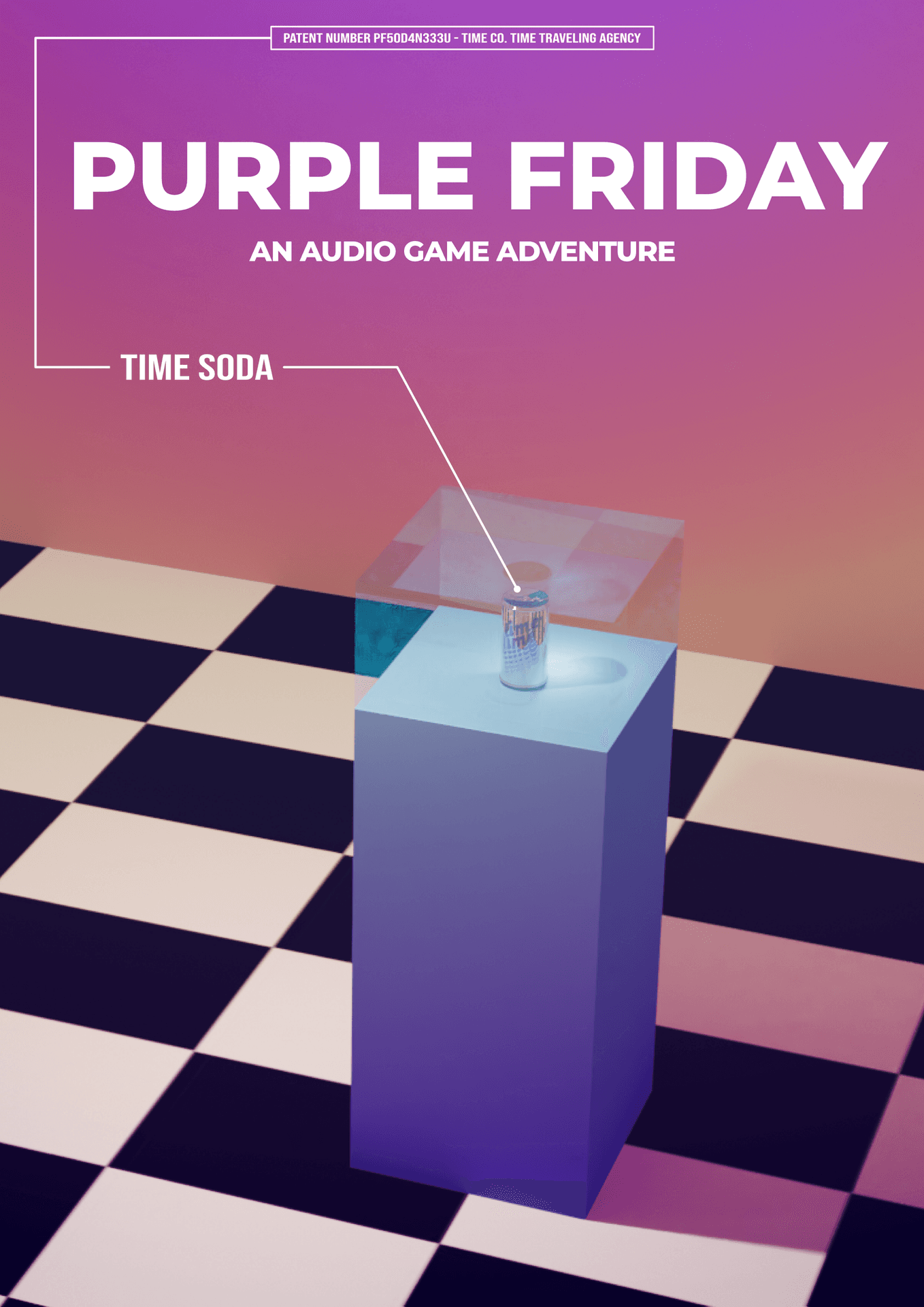 Poster/still from Purple Friday (spatial audio game)
