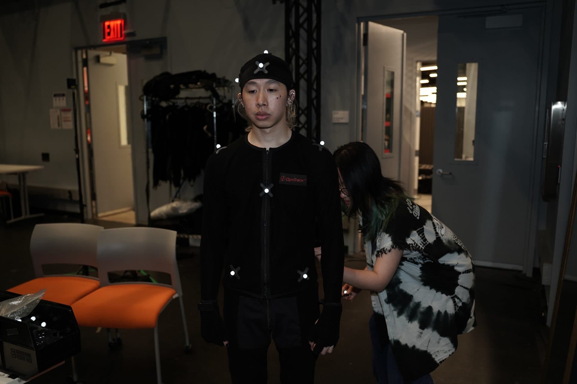 Model in motion capture rig