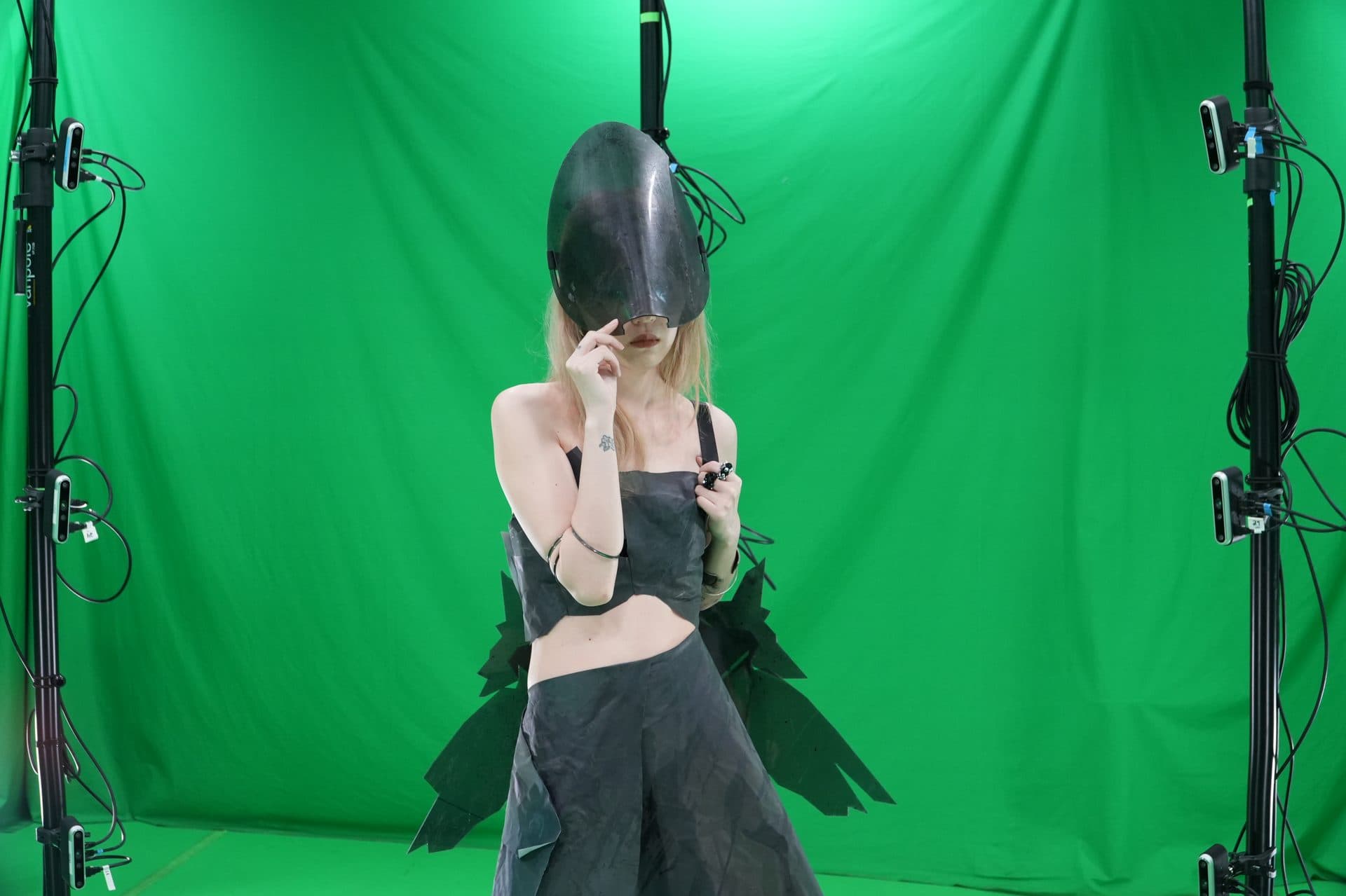 Model in volumetric capture rig