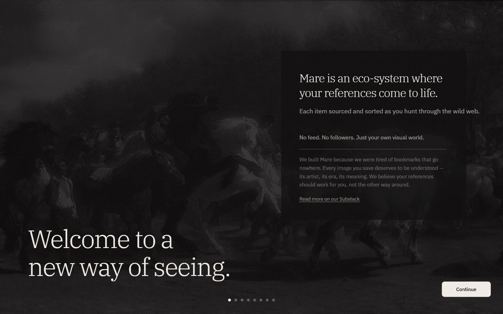 Welcome — Mare is an ecosystem where your references come to life.