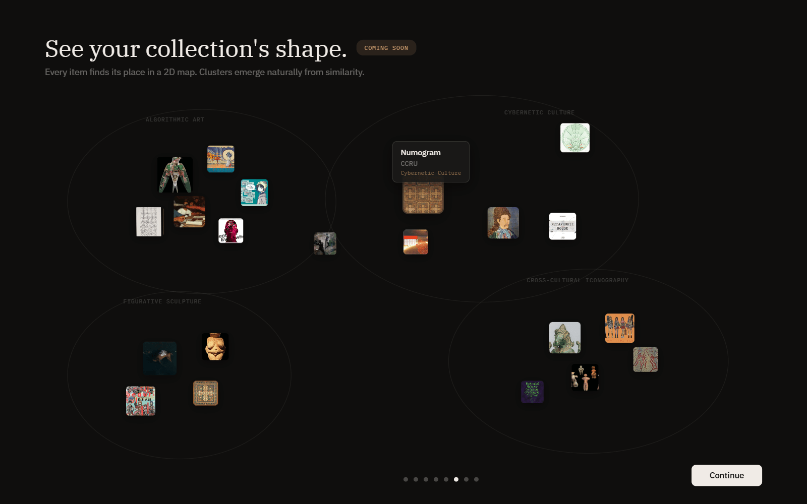 See your collection's shape — every item finds its place.